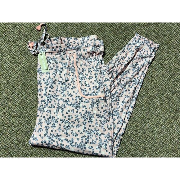Ink + Ivy Floral Pajama Bottoms, Womens Size 3X, Pink With Blue Flowers, NWT - Picture 2 of 10